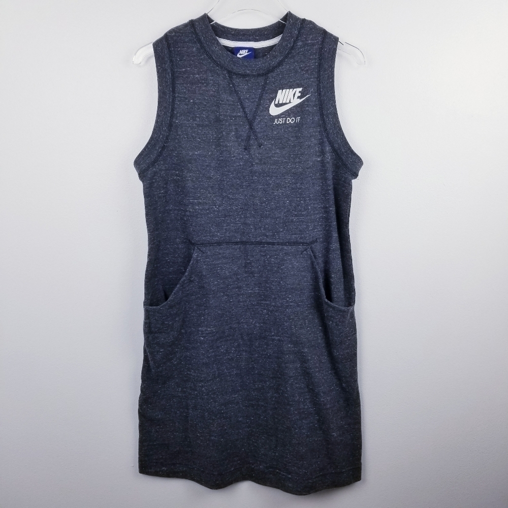 Nike Heather Charcoal Grey Sleeveless Dress size Medium